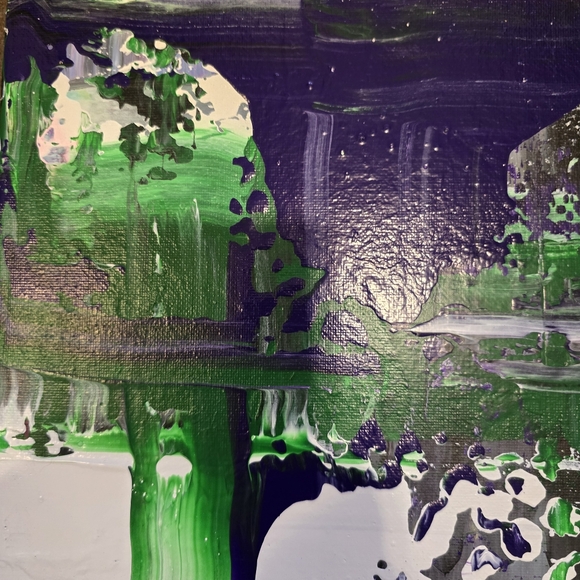 HANDCRAFTED Abstract Painting HANDMADE Artwork HANDPAINTED Wall Art Decor - Picture 6 of 17